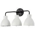 Product Image of Sloan 3 Light Vanity Matte Black Finish w/ White Shade