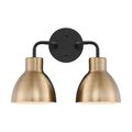 Product Image of Sloan 2 Light Vanity Matte Black and Burnished Brass Finish