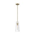 Product Image of Alondra 1 Light Mini Pendant Fixture Vintage Brass Finish w/ Clear Glass