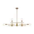 Product Image of Delphi 8 Light Island Pendant Fixture Aged Gold Finish