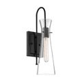 Product Image of Bahari 1 Light Wall Sconce Fixture Black Finish w/ Clear Glass