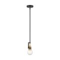 Product Image of Intention 1 Light Mini Pendant Fixture Warm Brass and Black Finish