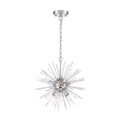 Product Image of Cirrus 6 Light Chandelier Polished Nickel Finish w/ Glass Rods