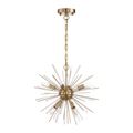 Product Image of Cirrus 6 Light Chandelier Vintage Brass Finish w/ Glass Rods