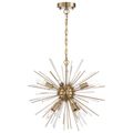 Product Image of Cirrus 8 Light Chandelier Vintage Brass Finish w/ Glass Rods