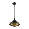 Product Image of Newbridge 1 Light Large Pendant Fixture Dark Bronze Finish w/ Gold Accents
