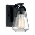 Product Image of Skybridge 1 Light Vanity Fixture Matte Black Finish w/ Clear Glass