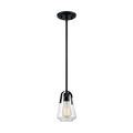Product Image of Skybridge 1 Light Mini Pendant Fixture Matte Black Finish w/ Clear Glass