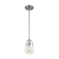 Product Image of Skybridge 1 Light Mini Pendant Fixture Brushed Nickel Finish w/ Clear Glass