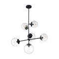 Product Image of Sky 6 Light Pendant Fixture Matte Black Finish Clear Glass