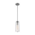 Product Image of Marina 1 Light Mini Pendant Fixture Brushed Nickel Finish w/ Clear Glass