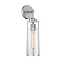 Product Image of Marina 1 Light Wall Sconce Fixture Brushed Nickel Finish w/ Clear Glass