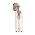 Product Image of Marina 1 Light Wall Sconce Fixture Burnished Brass Finish w/ Clear Glass