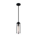 Product Image of Marina 1 Light Mini Pendant Fixture Matte Black Finish w/ Clear Glass