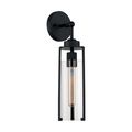 Product Image of Marina 1 Light Wall Sconce Fixture Matte Black Finish w/ Clear Glass