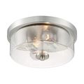 Product Image of Sommerset 2 Light Flush Mount Fixture Brushed Nickel Finish w/ Clear Glass