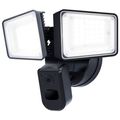Product Image of 36 Watt Rectangular Outdoor SMART Security Light w/ Camera Starfish Enabled Tunable White Black Finish