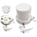 Product Image of GU24 Base Squat pull chain fluorescent ceiling fixture w/ twist-on Lexan lens