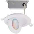Product Image of 9 Watt LED Gimbaled Downlight 4" RGB & Tunable White Round Starfish IOT White Finish 650 Lumens 120-277 Volt
