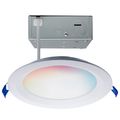 Product Image of 12 Watt LED Direct Wire Low Profile Regress Baffle Downlight 6 Inch Round Starfish IOT Tunable White and RGB 120 Volt 90 CRI White Finish (Pack of 2)