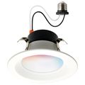 Product Image of 10.5 Watt LED Retrofit Downlight 4 Inch Round Starfish IOT RGB & Tunable White 120 Volt 90 CRI White Finish (Pack of 2)