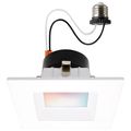Product Image of 10.5 Watt LED Retrofit Downlight 4 Inch Square Starfish IOT RGB & Tunable White 120 Volt 90 CRI White Finish (Pack of 2)