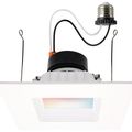 Product Image of 13 Watt LED Retrofit Downlight 5-6 Inch Square Starfish IOT RGB & Tunable White 120 Volt 90 CRI White Finish (Pack of 2)
