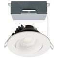 Product Image of 12 Watt LED Direct Wire Downlight Gimbaled 3.5" CCT Selectable Round Remote Driver White Finish 840 Lumens 120 Volt