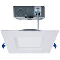 Product Image of 15 Watt LED Low Profile Regress Baffle Downlight 6" Remote Driver CCT Selectable Square Shape White Finish 120 Volt (Pack of 2)