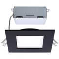 Product Image of 10 Watt LED Direct Wire Downlight Edge-lit 4" CCT Selectable 120 volt Dimmable Square Remote Driver Black Finish