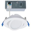 Product Image of 11 Watt 4" Directional Low-Profile Downlight CCT Selectable 120 Volt White Finish