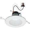 Product Image of Field Selectable LED Downlight Retrofit Deep Baffle 8/10.5/13.5 Watts 27K/30K/35K/40K/50K CCT 5-6" Round Shape White Finish 120 Volts (Pack of 2)
