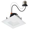 Product Image of Field Selectable LED Downlight Retrofit Deep Baffle 5.8/7/9.5 Watts 27K/30K/35K/40K/50K CCT 4" Square Shape White Finish 120 Volts (Pack of 2)