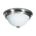 Product Image of 3 Light 15" Flush w/ Frosted Melon Glass Brushed Nickel Finish