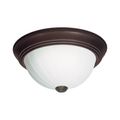 Product Image of 3 Light 15" Flush w/ Frosted Melon Glass Old Bronze Finish