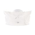 Product Image of 2 Light 12" Flush w/ Square Wheat & Ruffled Edge Glass- White Finish (Pack of 2)