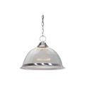 Product Image of 1 Light 15" Pendant Clear Prismatic Dome Brushed Nickel Finish