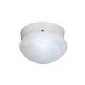 Product Image of 1 Light 8" Flush Mount Small Alabaster Mushroom Textured White Finish