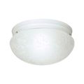 Product Image of 2 Light 12" Flush Mount Large Alabaster Mushroom Textured White Finish (Pack of 2)