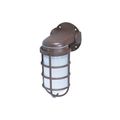 Product Image of 1 Light 10" Industrial Style Wall Mount w/ Frosted Glass Old Bronze Finish