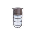 Product Image of 1 Light 10" Industrial Style Surface Mount w/ Frosted Glass Old Bronze Finish