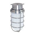 Product Image of 1 Light 11" Industrial Style Surface Mount w/ Frosted Glass Metallic Silver Finish