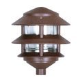 Product Image of Pagoda Garden Fixture Small Hood 1 light 2 Louver Old Bronze Finish