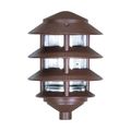 Product Image of Pagoda Garden Fixture Small Hood 1 light 3 Louver Old Bronze Finish