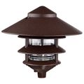 Product Image of Pagoda Garden Fixture Large 10" Hood 1 light 3 Louver Old Bronze Finish
