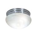 Product Image of 2 Light 10" Flush Mount Medium Alabaster Mushroom Brushed Nickel Finish (Pack of 2)
