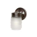 Product Image of 1 Light 6" Porch Wall Mason Jar w/ Frosted Glass Old Bronze Finish