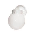 Product Image of 1 Light 6" Porch Wall w/ White Globe Gloss White Finish (Pack of 2)