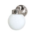 Product Image of 1 Light 6" Porch Wall w/ White Globe Brushed Nickel Finish (Pack of 2)
