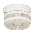 Product Image of 1 Light 6" Flush Mount Small Crystal / White Drum White Finish